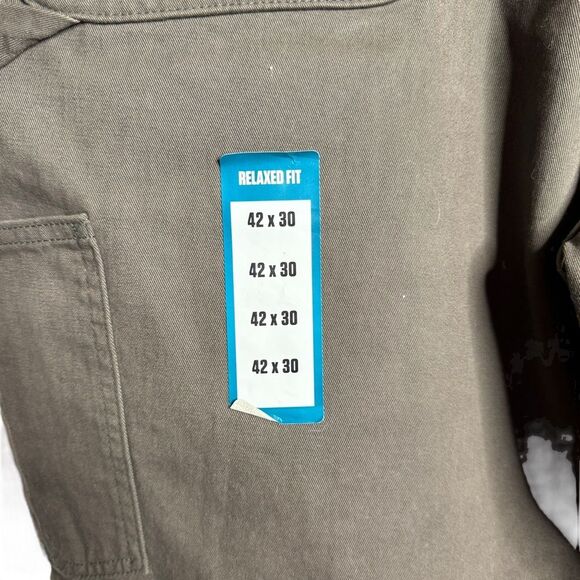 Carhartt Cargo Loose Fit Olive Original Cargo Jeans Green Men's 42x30 Relaxed - Picture 5 of 12